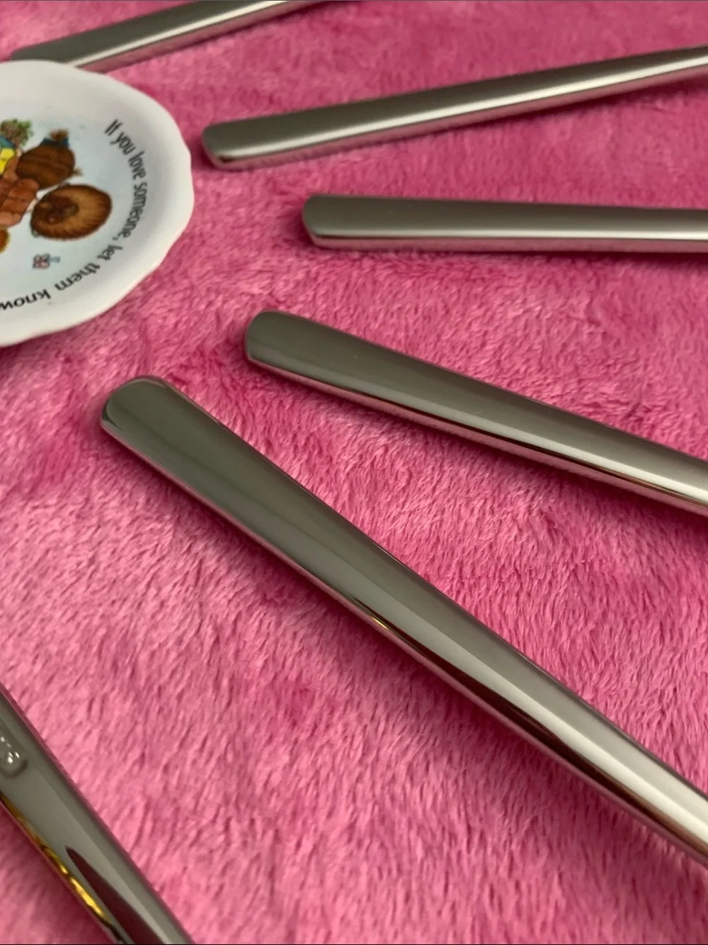 Oneida's SANT ANDREA Quantum pattern S/6 Large Spoons 18/10 SS NWOT